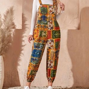 Patchwork Print
Overall Jumpsuit Without Top